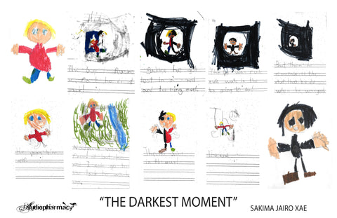MOMENT - "THE DARKEST MOMENT" POSTER BY SAKIMA JAIRO-XAE (6yo)