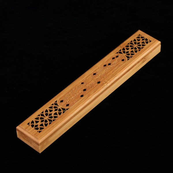Carved Bamboo Incense Burner